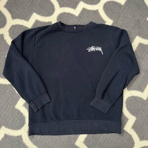 Stussy unisex dark Blue Crewneck Sweatshirt